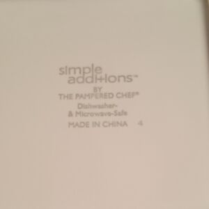 Pampered Chef Simple Additions White 7"X7" Serving Bowls. Microwave/Oven Safe.